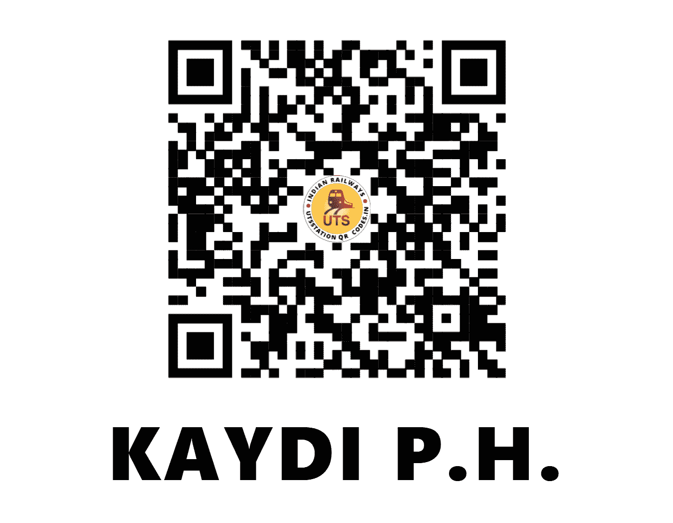 UTS QR Code for KAYDI P.H. - KAYI (SB - MADHYA PRADESH)